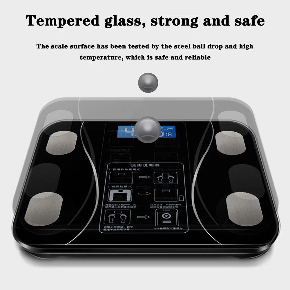 Body Fat Scale Smart Wireless Digital Bathroom Scale Bluetooth App