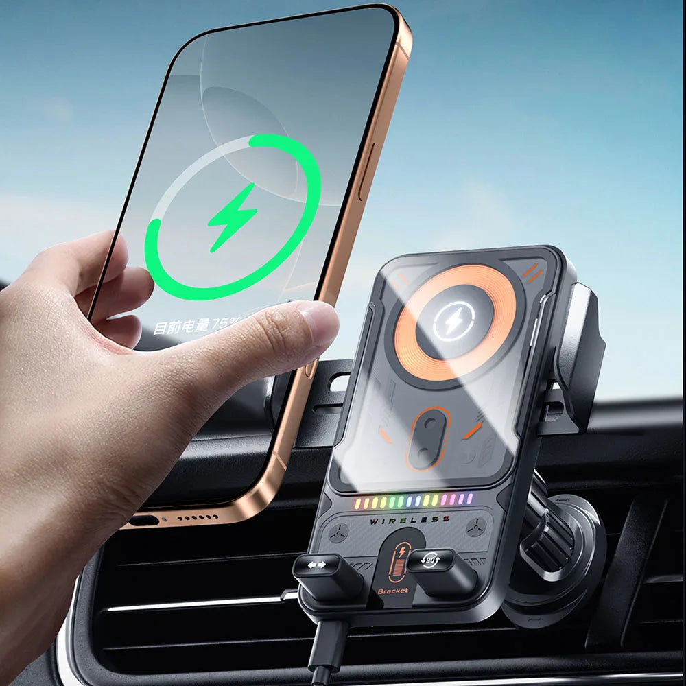 Car Magnetic Wireless Charger Dashboard Stand Fast Charging