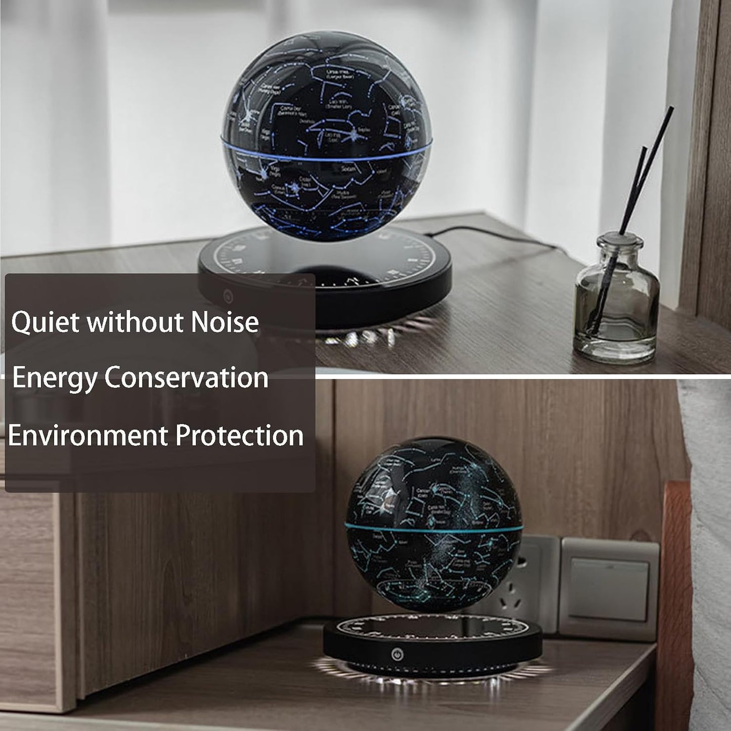 Experience the Magic of the Levitating Globe: A Stunning Magnetic Floating Night Light with LED Constellation Display - Perfect for Home, Office, or as a Unique Gift!