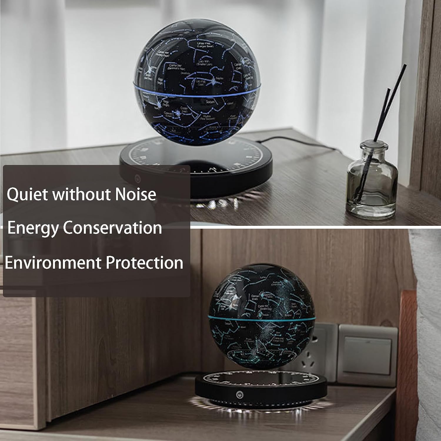 Experience the Magic of the Levitating Globe: A Stunning Magnetic Floating Night Light with LED Constellation Display - Perfect for Home, Office, or as a Unique Gift!