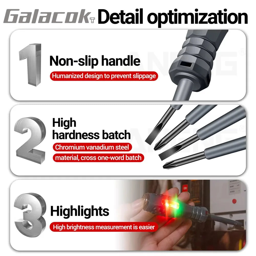 Multifunctional Electrician Test Screwdriver Non-Contact Voltage Tester