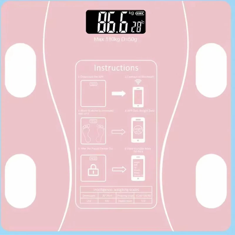 Body Fat Scale Smart Wireless Digital Bathroom Scale Bluetooth App